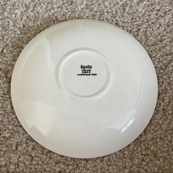 EUC Spode Christmas Tree Pattern 5,5/8”  Plate Saucer Dish Candle Holder Trinket - Picture 6 of 7